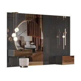 Wall panel dressing table